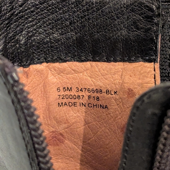 Frye Pia Chelsea Short Black Leather Boot Size 6.5 Block Heel Zip Up - Picture 8 of 8